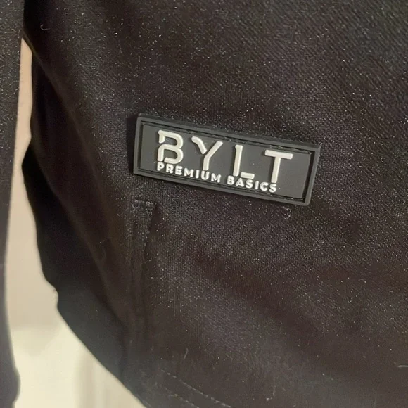 BYLT Basics Black Women's Quarter Zip Sweater Size Medium - Picture 3 of 7